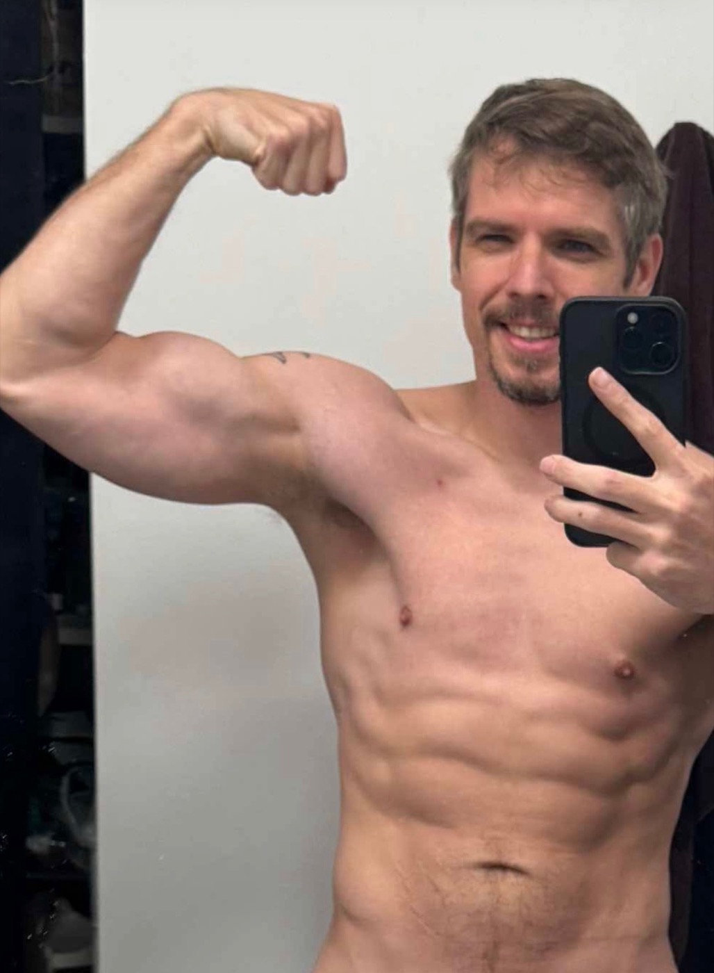 Jeremy today, over 100 pounds down and still training